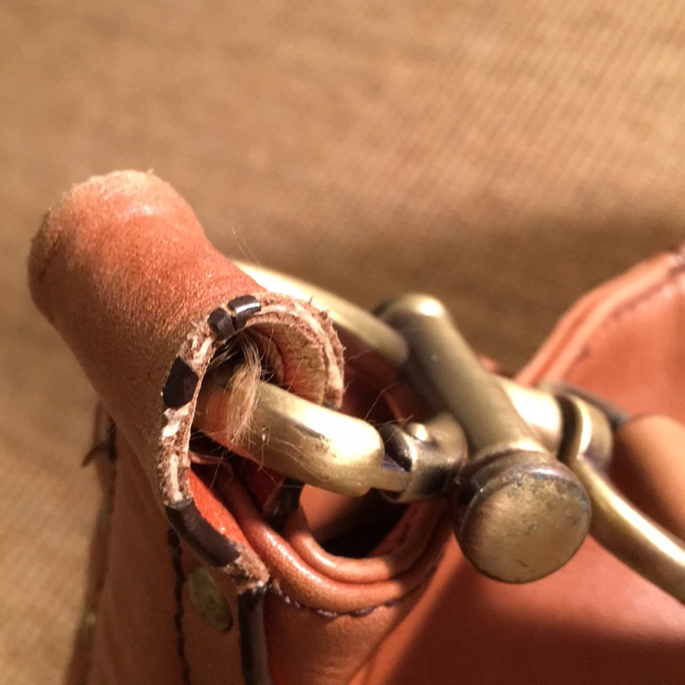 Lucé leather shoulder/hobo handbag caramel brown - Picture 12 of 16